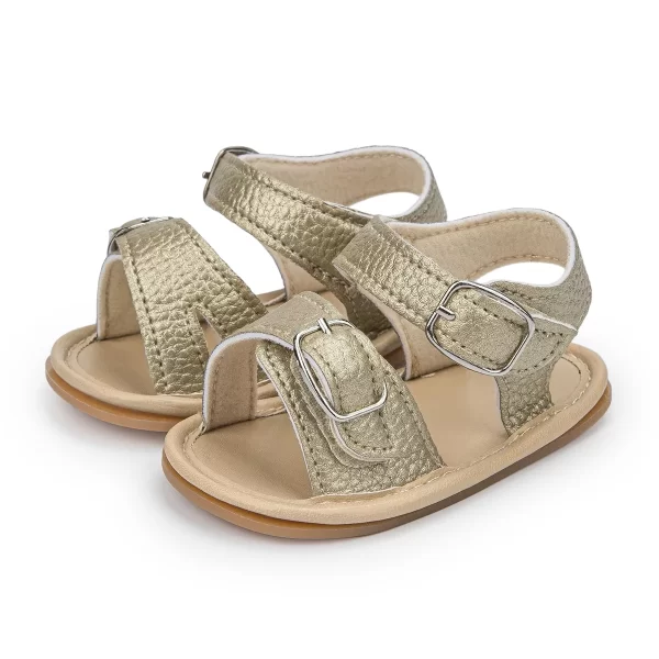 KIDSUN 2021 Newborn Baby Sandals Shoes Infant Girl Boy Summer Outdoor Rubber Learther Anti-slip Flat Soft Toddler First Walkers - Image 13