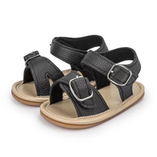 KIDSUN 2021 Newborn Baby Sandals Shoes Infant Girl Boy Summer Outdoor Rubber Learther Anti-slip Flat Soft Toddler First Walkers - Image 14