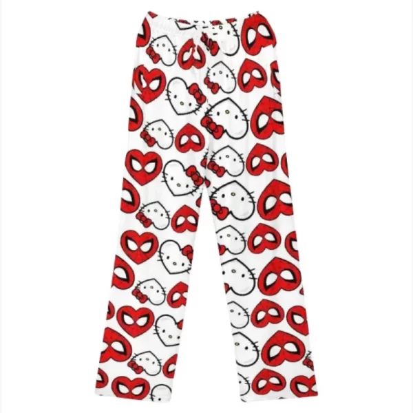 Hello Kitty Spider-man Cotton Loose Ladies Pajama Pants Pyjama Trousers Women Men Cartoon Sleep Bottoms Lounge Wear Girl Sleep - Image 4