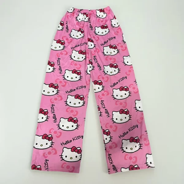Hello Kitty Spider-man Cotton Loose Ladies Pajama Pants Pyjama Trousers Women Men Cartoon Sleep Bottoms Lounge Wear Girl Sleep - Image 7