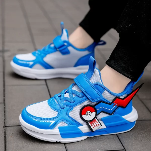 Carton Kid Sneakers Sport Shoes for Boys Fashion Leather Children Breathable Mesh Comfort Shoes Casual Outdoor Running Shoes - Image 2
