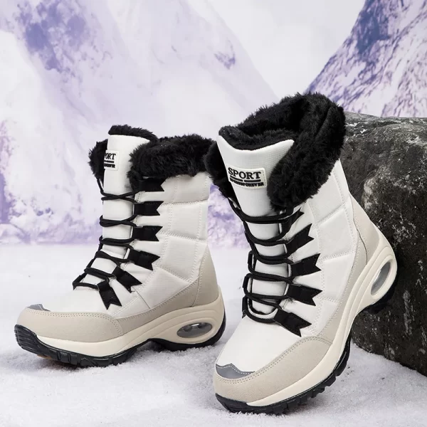 Women's Boots 2024 Women Fashion Luxury Snow Boots Versatile Anti Slip Winter Warm Cotton Shoes Comfortable Platform Calf Boots - Image 8