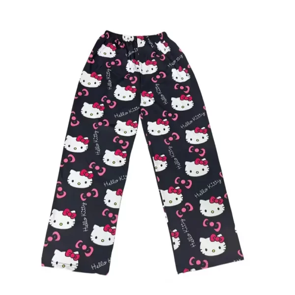 Hello Kitty Spider-man Cotton Loose Ladies Pajama Pants Pyjama Trousers Women Men Cartoon Sleep Bottoms Lounge Wear Girl Sleep - Image 9