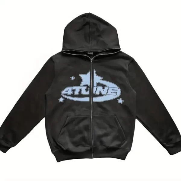 2023 Autumn and Winter Harajuku Hooded Coat Y2k Street Girl Boy Thicken Jacket Top Funny Star Pattern Pullover Hoodie - Image 8