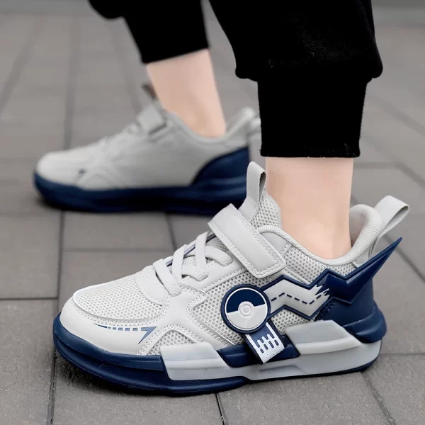 Carton Kid Sneakers Sport Shoes for Boys Fashion Leather Children Breathable Mesh Comfort Shoes Casual Outdoor Running Shoes - Image 6