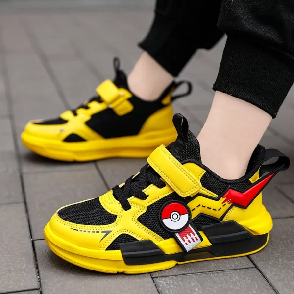 Carton Kid Sneakers Sport Shoes for Boys Fashion Leather Children Breathable Mesh Comfort Shoes Casual Outdoor Running Shoes - Image 3
