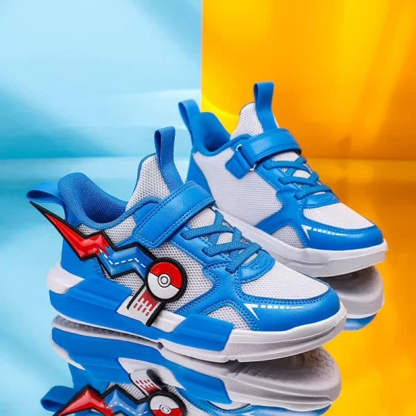 Carton Kid Sneakers Sport Shoes for Boys Fashion Leather Children Breathable Mesh Comfort Shoes Casual Outdoor Running Shoes - Image 4