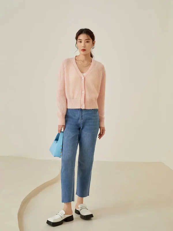 Mohair Knitted Cardigan Sweaters - Image 4