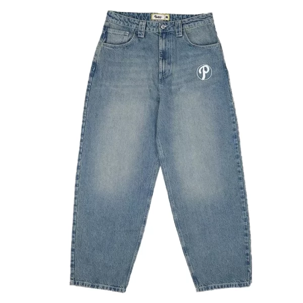 Embroidery Straight Wide-leg Jeans Men's and Women's Streetwear 2023 New Harajuku Letters Casual Simple Baggy Jeans Y2k Pants - Image 5