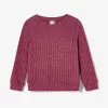 PatPat Family Matching Knit Long-sleeve Color-block/Solid Tops and Lace Hem Dresses Sets - Image 8