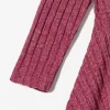 PatPat Family Matching Knit Long-sleeve Color-block/Solid Tops and Lace Hem Dresses Sets - Image 4