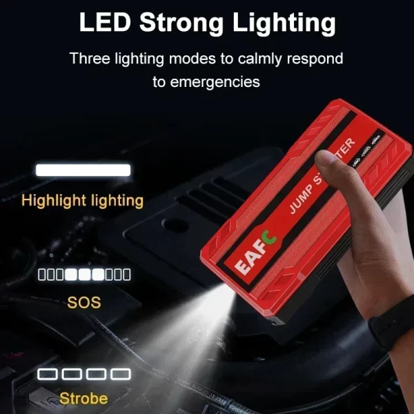Car Jump Starter 1000A Battery Charger Emergency Power Bank Booster For 12V Diesel Gasoline Vehicle Articles For Cars - Image 6