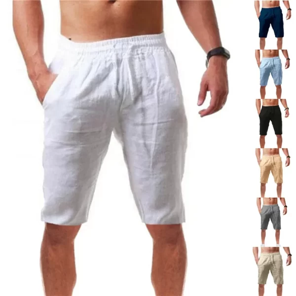 Cotton and Linen Comfortable Fashion Shorts - Image 10