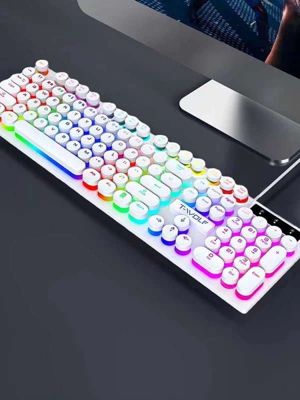 Shadow mechanical feeling, keyboard, desktop computer, laptop, esports game, illuminated wired keyboard - Image 9