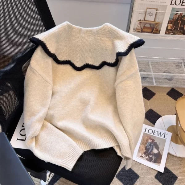Knitted Cardigan Sweater - Image 3