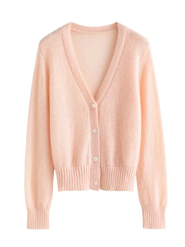 Mohair Knitted Cardigan Sweaters - Image 8