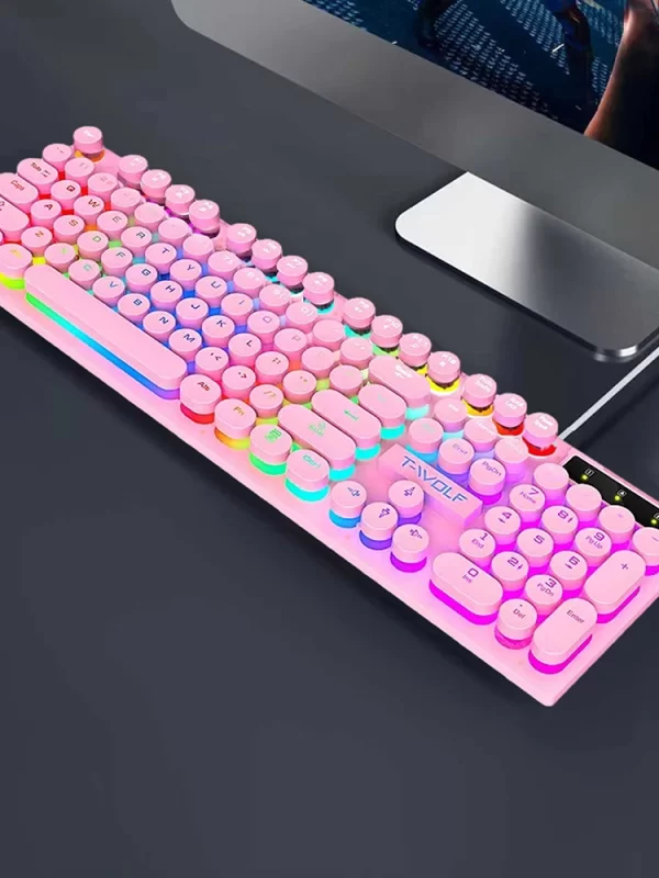 Shadow mechanical feeling, keyboard, desktop computer, laptop, esports game, illuminated wired keyboard - Image 7