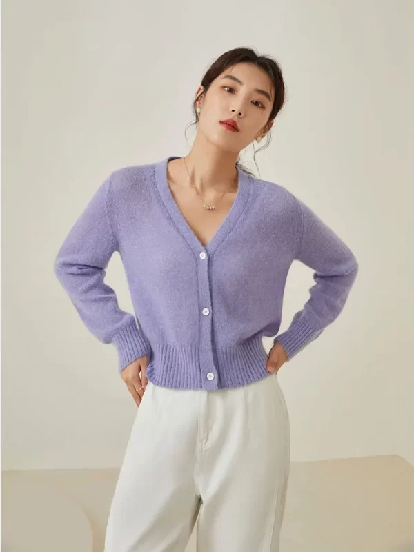 Mohair Knitted Cardigan Sweaters - Image 2