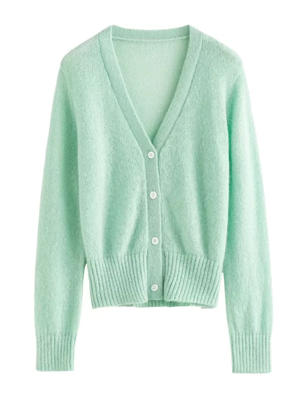 Mohair Knitted Cardigan Sweaters - Image 7