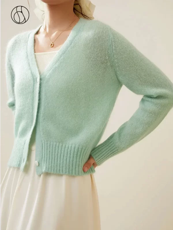 Mohair Knitted Cardigan Sweaters