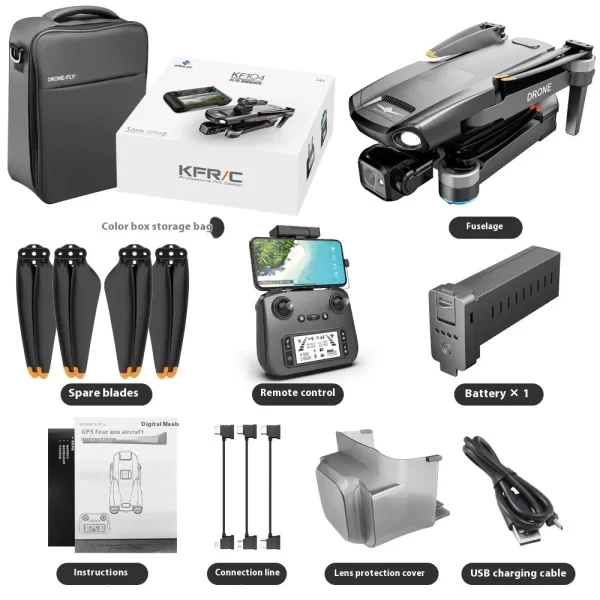 2024 New Screen-controlled Kf104 Cool Advanced Intelligent Return Long Battery Life High-definition Obstacle Avoidance Drone - Image 8