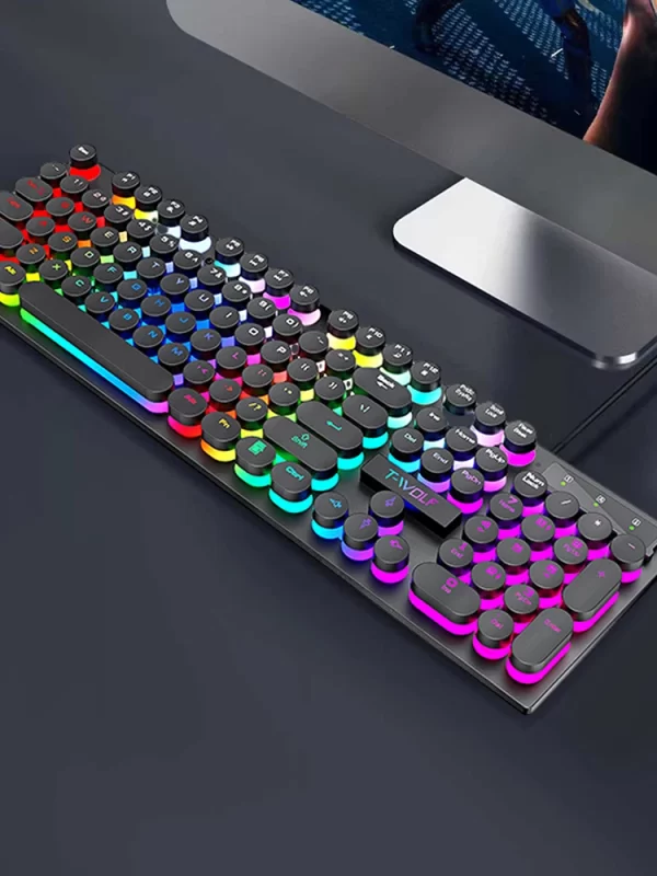 Shadow mechanical feeling, keyboard, desktop computer, laptop, esports game, illuminated wired keyboard - Image 8