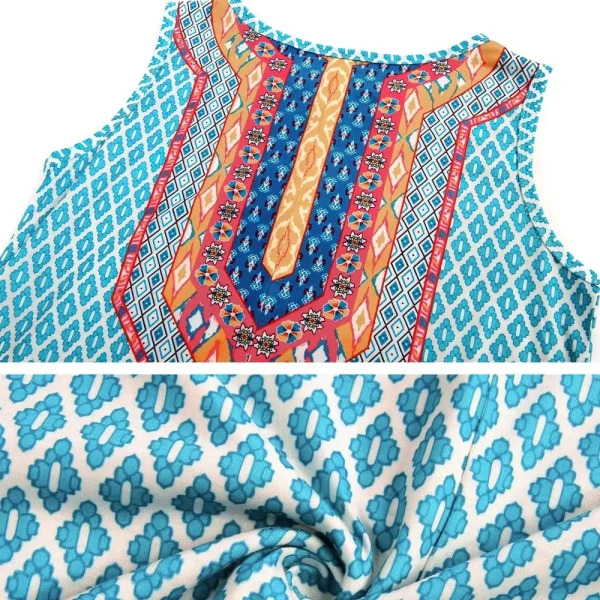 Summer Fresh Marine Animal Print Sleeveless Vest Dress Summer Elegant And Fashionable Seaside Beach Vacation Sleeveless Dress - Image 5