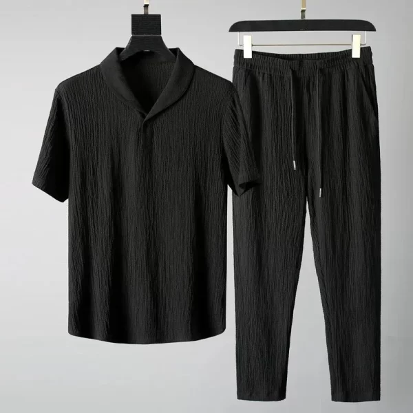 (Shirt+Trousers) 2024 Summer new arrival Men Fashion Classic Shirt men Business Casual Shirts Men A Set Of Clothes Size M-4XL - Image 14