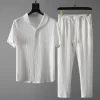 (Shirt+Trousers) 2024 Summer new arrival Men Fashion Classic Shirt men Business Casual Shirts Men A Set Of Clothes Size M-4XL - Image 11