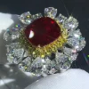 WUIHA Luxury Solid 9K White Gold 3EX 6CT VVS Ruby Gemstone Real Moissanite Diamond Wedding Engagement Ring Fine Jewelry With GRC - Image 18