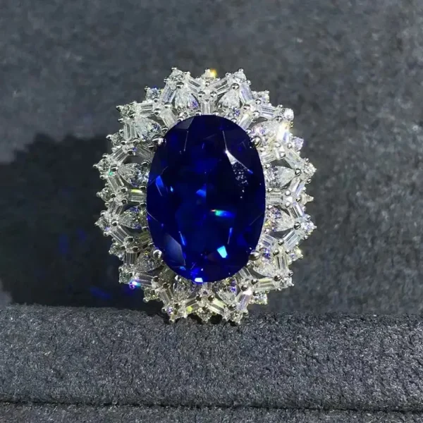WUIHA Vintage 925 Sterling Silver 3EX Oval 8 CT VVS Sapphire Created Moissanite Wedding Engagement Customized Ring Fine Jewelry - Image 13