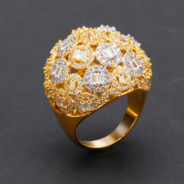 Bride Talk Luxury Women Finger Ring Colorful Rhinestone Cubic Zirconia Romantic Bridal Rings Jewelry For Wedding Party - Image 4