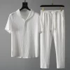 (Shirt+Trousers) 2024 Summer new arrival Men Fashion Classic Shirt men Business Casual Shirts Men A Set Of Clothes Size M-4XL - Image 6