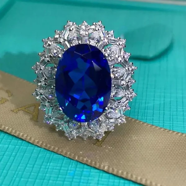 WUIHA Vintage 925 Sterling Silver 3EX Oval 8 CT VVS Sapphire Created Moissanite Wedding Engagement Customized Ring Fine Jewelry - Image 7