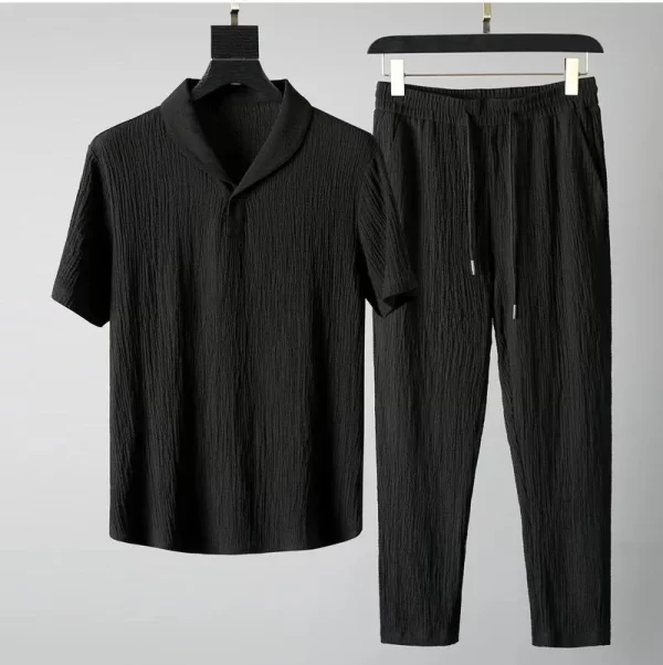 (Shirt+Trousers) 2024 Summer new arrival Men Fashion Classic Shirt men Business Casual Shirts Men A Set Of Clothes Size M-4XL - Image 12