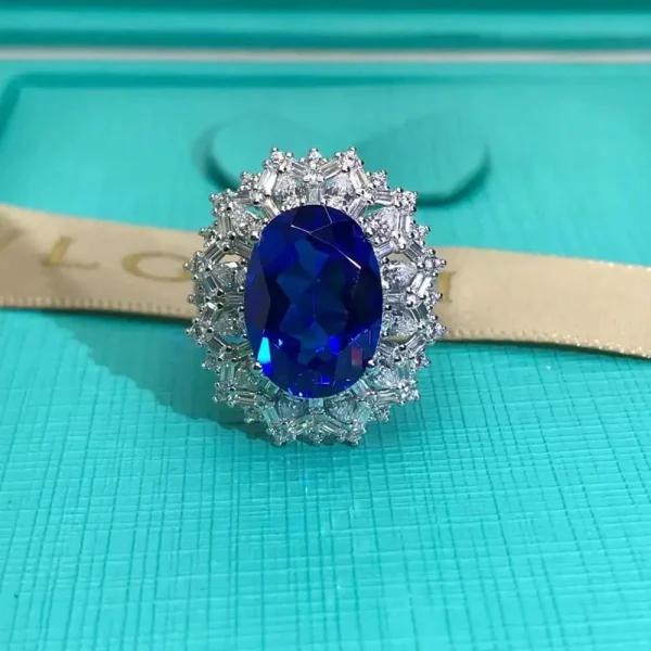 WUIHA Vintage 925 Sterling Silver 3EX Oval 8 CT VVS Sapphire Created Moissanite Wedding Engagement Customized Ring Fine Jewelry - Image 4