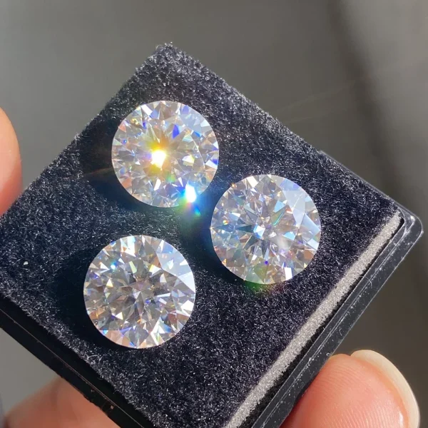 D Color Super White Moissanite Diamond Round / Oval / Pear / Radiant / Emerald / Heart / Princess / Cushion / Asscher Shape - Image 25