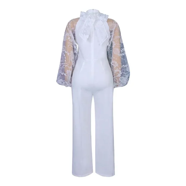 Mesh Jumpsuit Women White Overalls Party Lace Rompers New In Bodysuit One Piece Long Sleeve Summer Long Pants Y2k Spring Work - Image 31