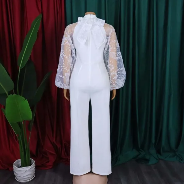 Mesh Jumpsuit Women White Overalls Party Lace Rompers New In Bodysuit One Piece Long Sleeve Summer Long Pants Y2k Spring Work - Image 19