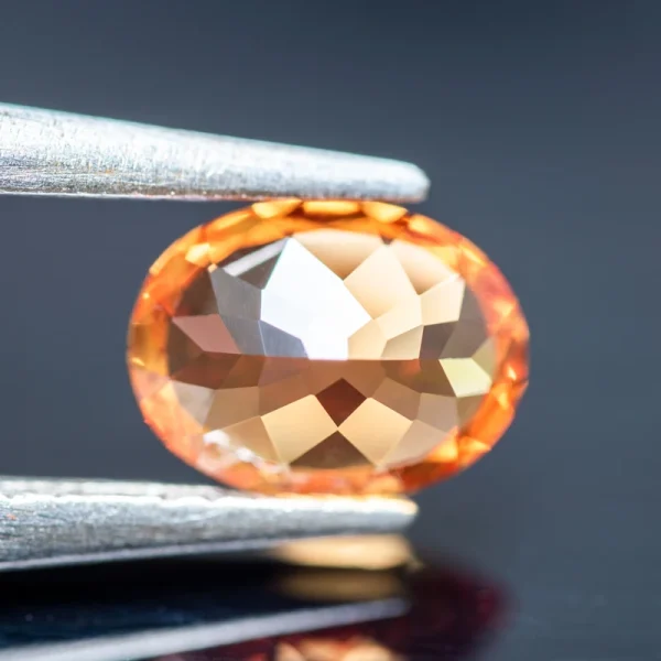 Lab Grown Sapphire Oval Shape Orange Color Extremely Shiny Quality DIY Charms Ring Necklace Earrings Main Materials Certificate - Image 13