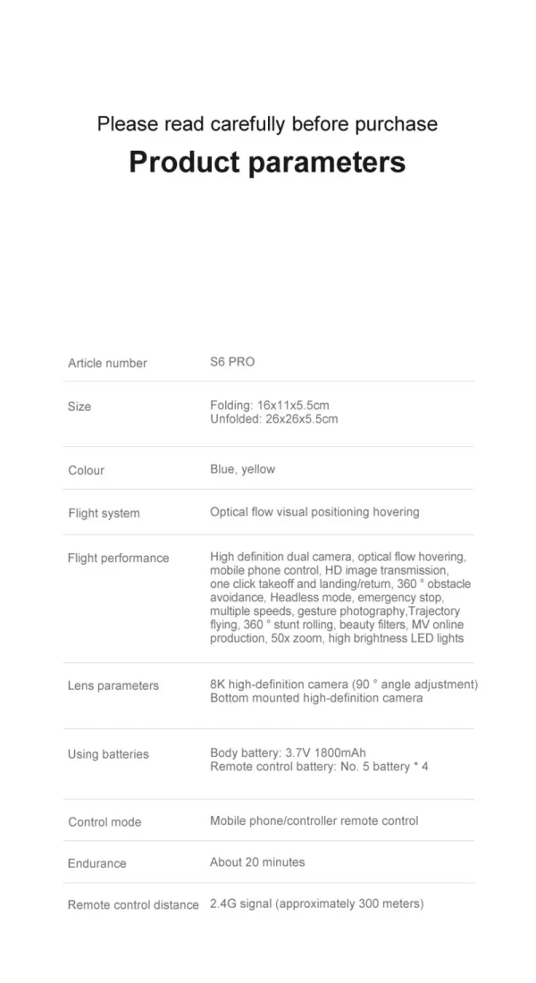 Xiaomi S6 Pro Drone GPS 8K 5G Professional HD Dual-Camera Obstacle Avoidance Four-Rotor Helicopter 8000M - Image 39