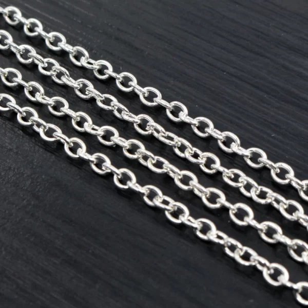 5 Meters/lot 3x2mm 4x3mm 5 Colors Plated Cross Unwelded Iron Cable Chains Necklace DIY Jewelry Making Findings Accessories - Image 9