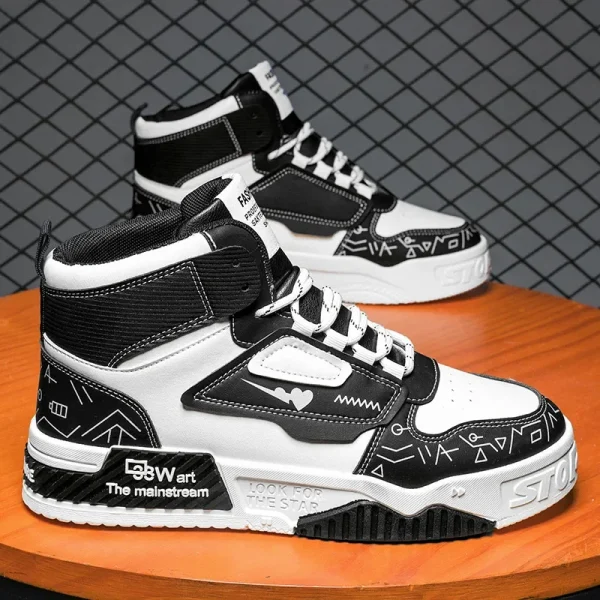 Men High Top Casual Shoes Fashion Designer Men Boots Outdoor Platform Sneakers Versatile Lace-Up Men Running Shoes tenis hombres - Image 9