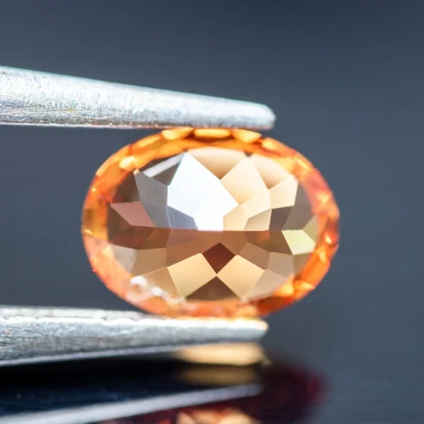 Lab Grown Sapphire Oval Shape Orange Color Extremely Shiny Quality DIY Charms Ring Necklace Earrings Main Materials Certificate - Image 6