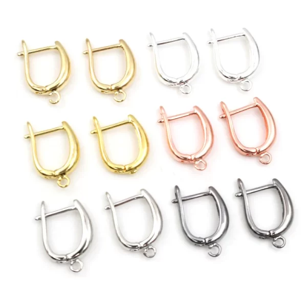 10pcs 2-Styles Bronze French Earring Hooks Lever Back Open Loop Setting for DIY Earring Clips Clasp Jewelry Making Accessories - Image 5