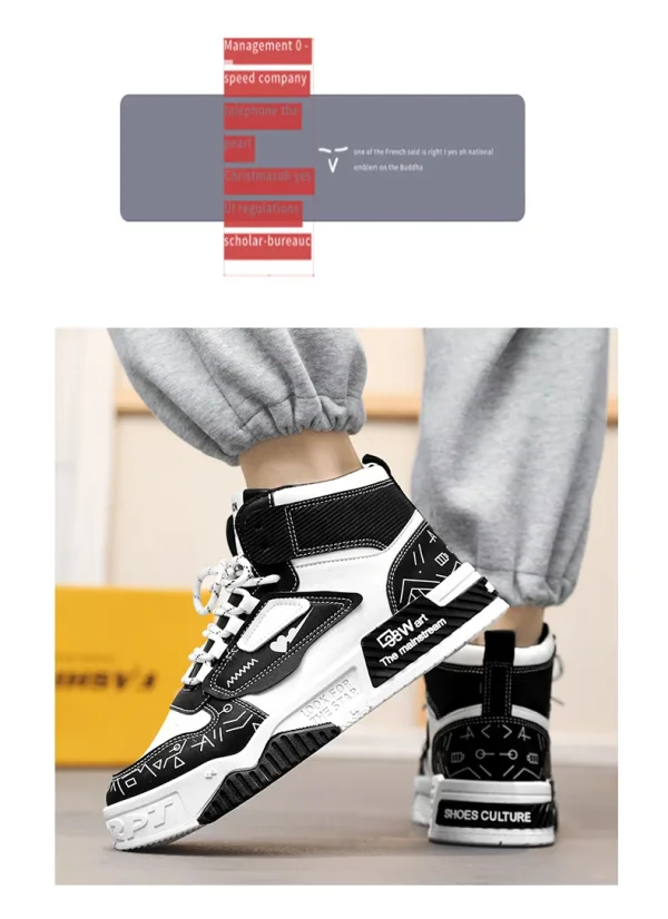 Men High Top Casual Shoes Fashion Designer Men Boots Outdoor Platform Sneakers Versatile Lace-Up Men Running Shoes tenis hombres - Image 18