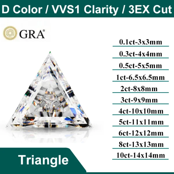 D Color Super White Moissanite Diamond Round / Oval / Pear / Radiant / Emerald / Heart / Princess / Cushion / Asscher Shape - Image 11