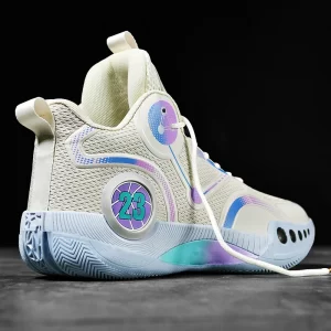 Men's Basketball Shoes Breathable Cushioning Non-Slip Wearable Sports Shoes Gym Training Athletic Basketball Sneakers for Women