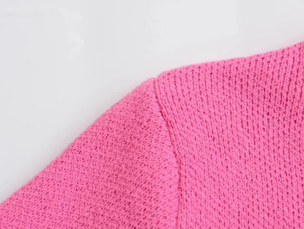 Women's thin knitted female cardigan jacket 2024 summer long-sleeved O-neck slim sweater female short top Y2K short jacket - Image 13