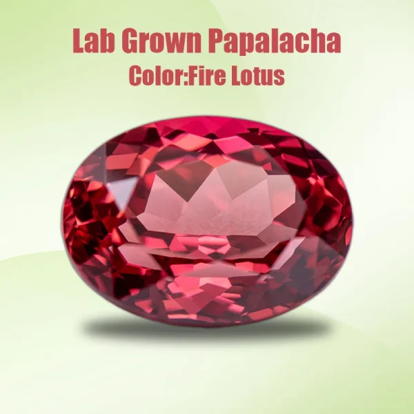 Lab Grown Sapphire Fire Lotus Color Oval Cut Papalacha Gemstone for Advanced Jewelry Making Materials Selectable AGL Certificate
